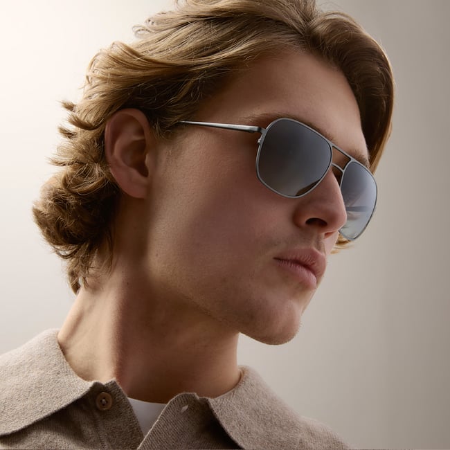 Maranello Aviator Sunglasses Gunmetal Stainless Steel