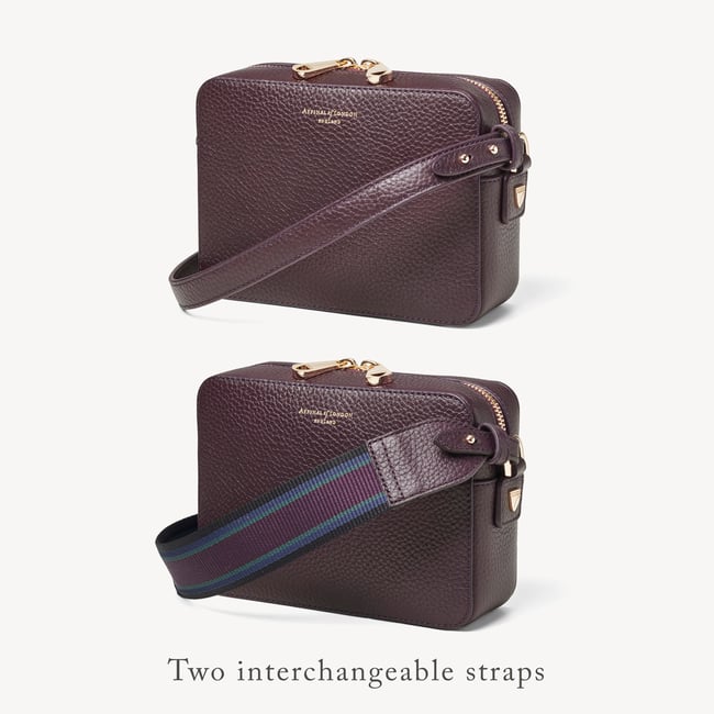 Camera Crossbody with Changeable Straps Fig Pebble