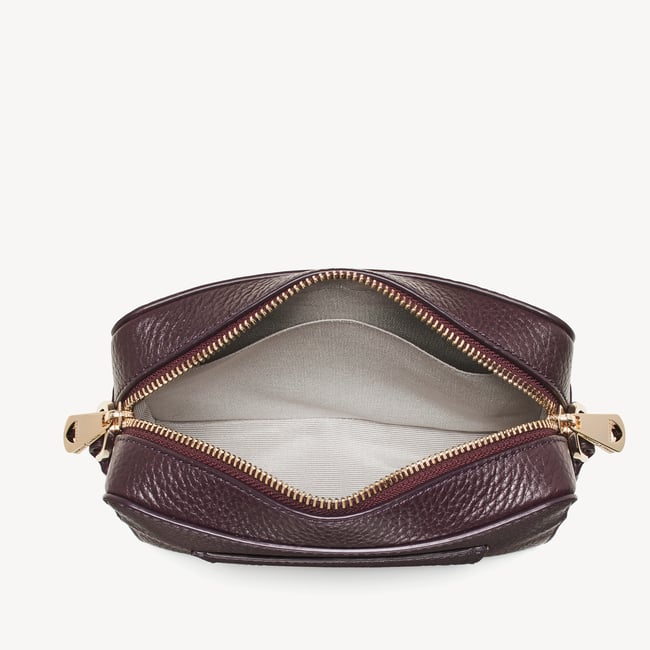 Camera Crossbody with Changeable Straps Fig Pebble
