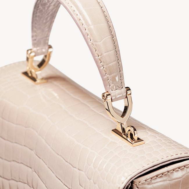 Mayfair® Soft Taupe Patent Croc