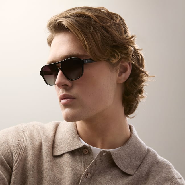 St Barts Aviator Sunglasses Black 