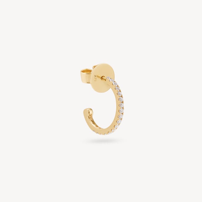 Diamond & Duo Gemstone Hoop Earrings 0.3ct Diamond