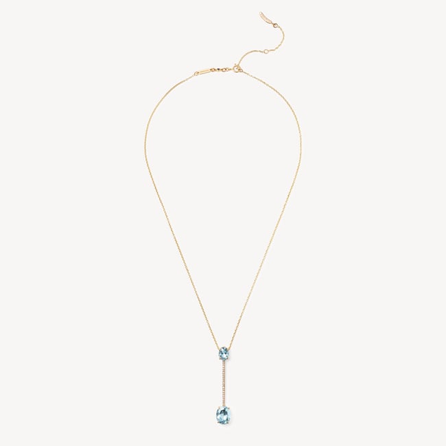 Diamond Straight Drop Necklace 0.17ct Diamond