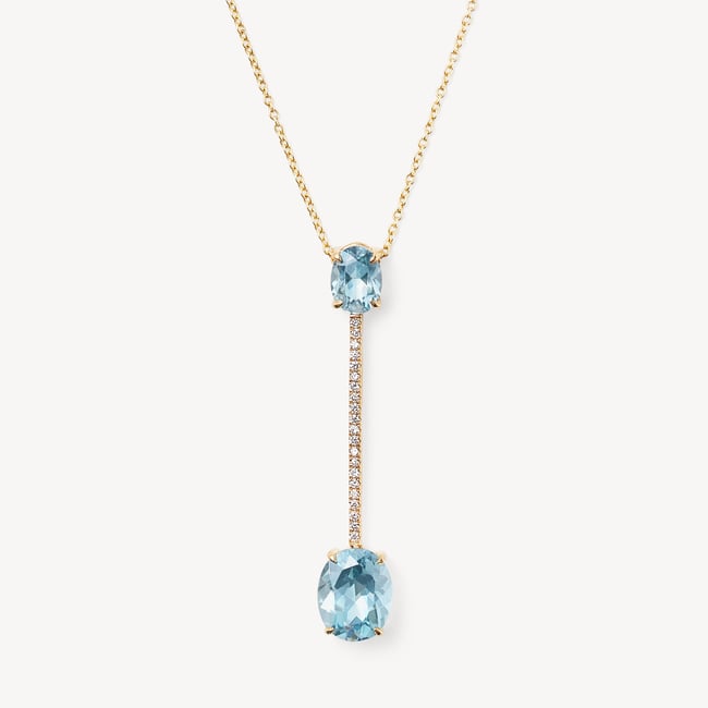 Diamond Straight Drop Necklace 0.17ct Diamond
