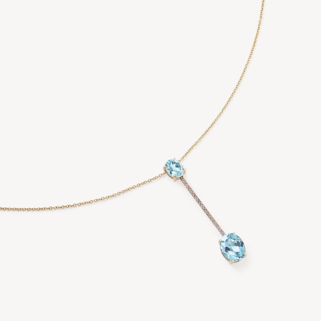 Diamond Straight Drop Necklace 0.17ct Diamond