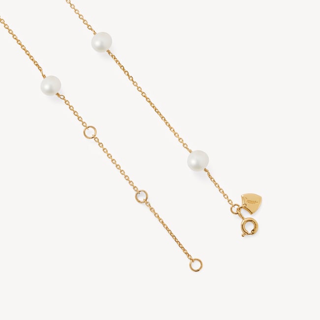 Pearl Station Short Necklace Freshwater Pearl