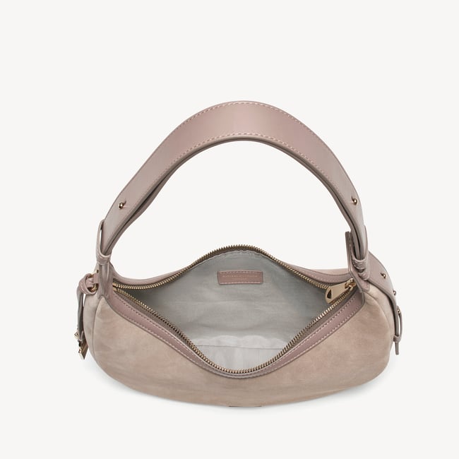 Soho Small Crescent Moleskin Suede