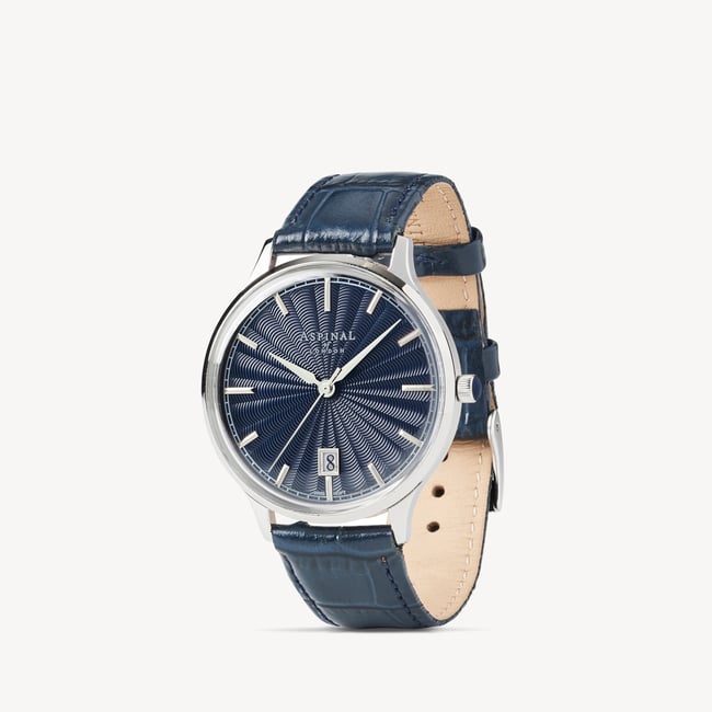 Mount Street Watch Stainless Steel - Deep Shine Navy Croc