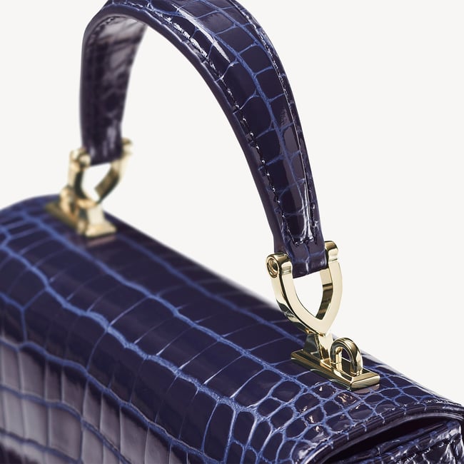 Midi Mayfair® Midnight Blue Patent Croc