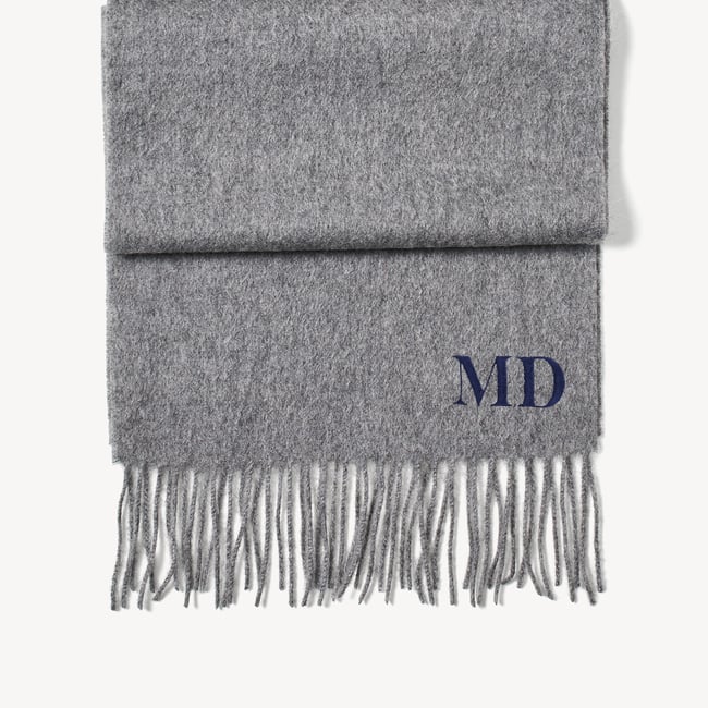 Pure Cashmere Scarf Light Grey 