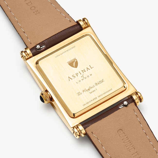 Mayfair® Classic Watch 23ct Gold Plated - Smooth Chocolate