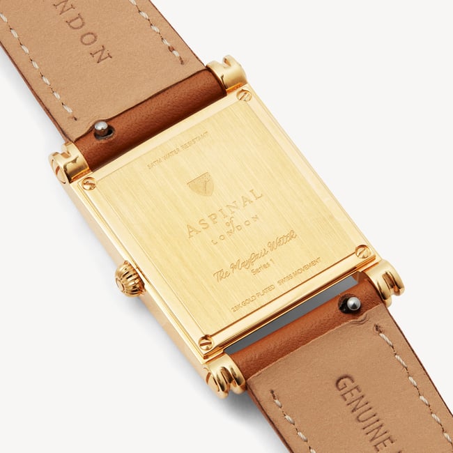 Mayfair® Classic Watch 23ct Gold Plated - Smooth Caramel