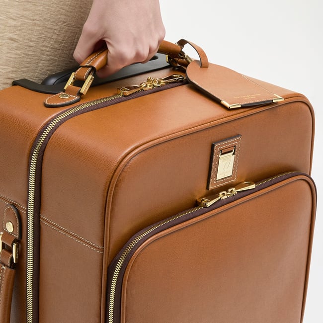 Connaught Cabin Case Tan Saffiano with Gold Hardware