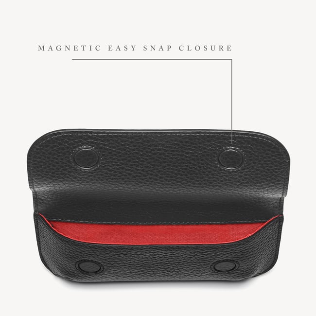 Ella Sunglasses Case Black Pebble