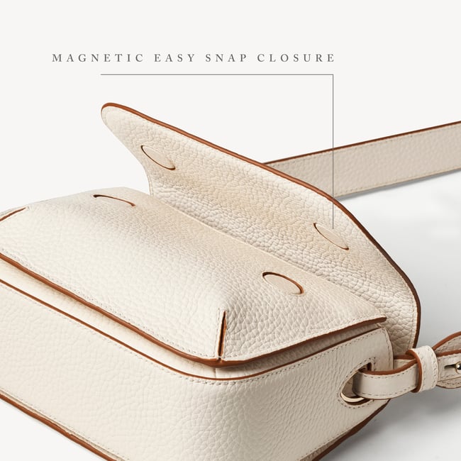 Ella Crossbody Ivory Pebble
