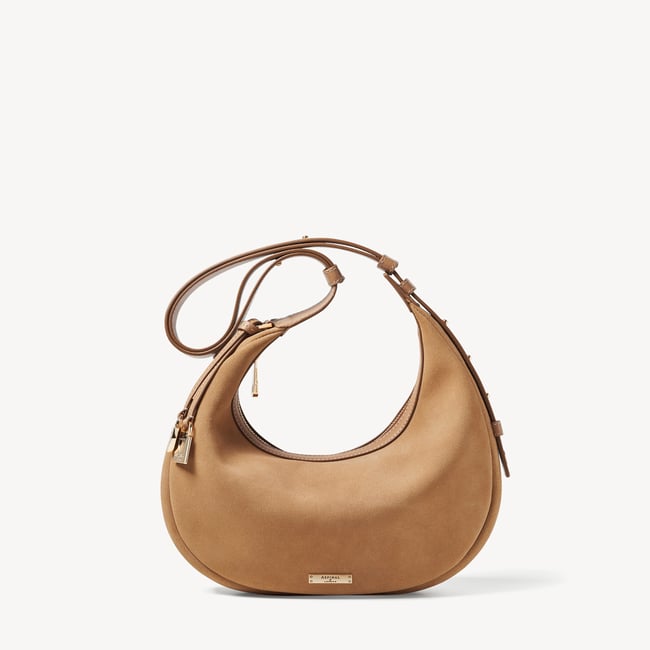 Soho Small Crescent Cappuccino Suede