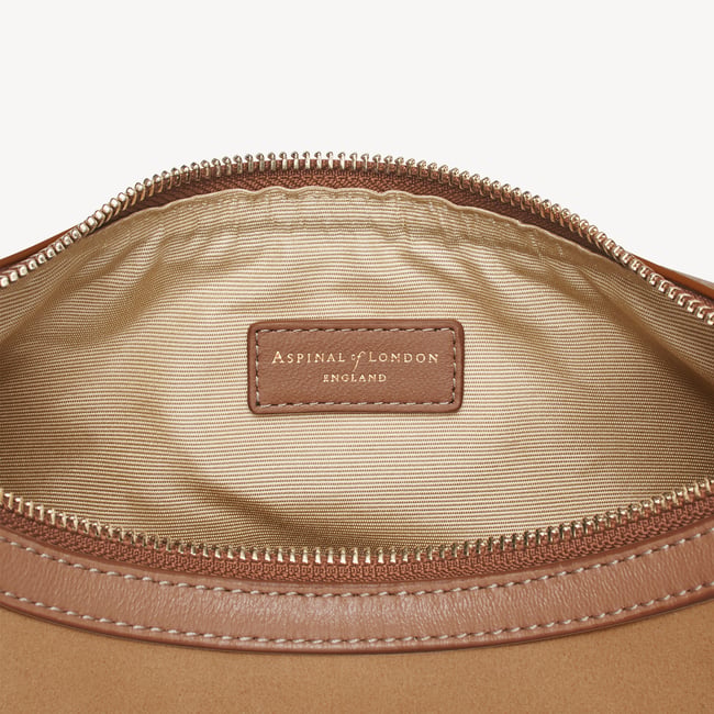 Soho Small Crescent Cappuccino Suede