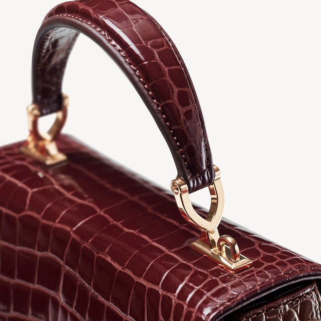 Midi Mayfair® Merlot Patent Croc
