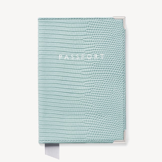 Passport Cover Pool Blue Lizard