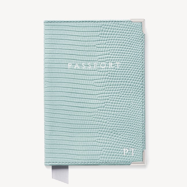Passport Cover Pool Blue Lizard