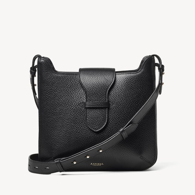 Ella Hobo Black Pebble with Silver Lining
