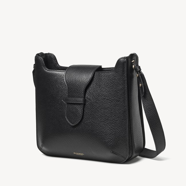Ella Hobo Black Pebble with Silver Lining