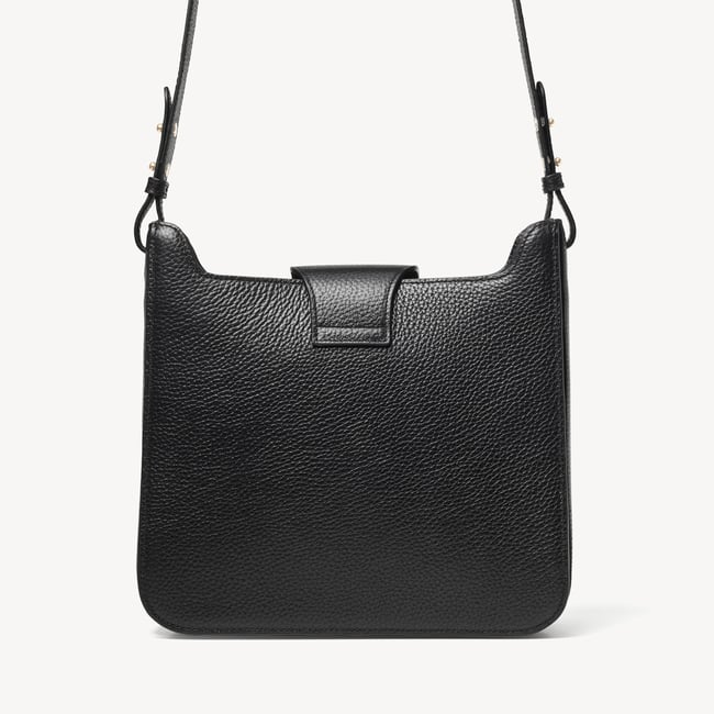 Ella Hobo Black Pebble with Silver Lining