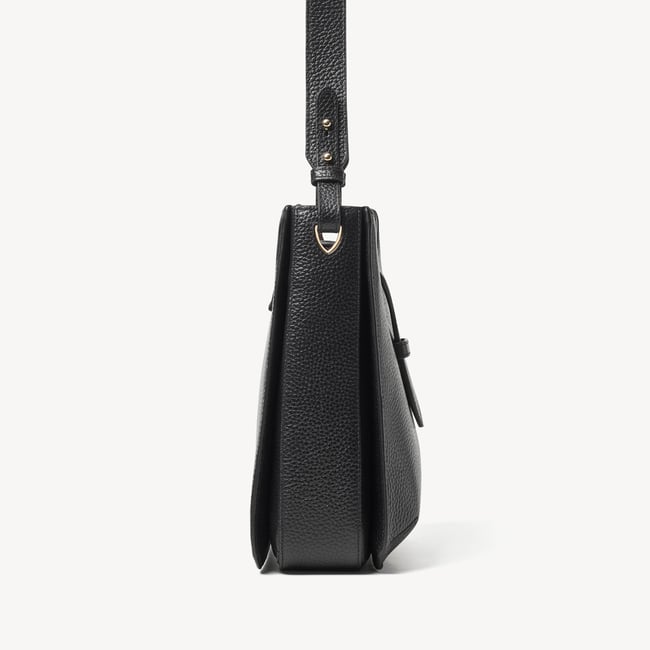 Ella Hobo Black Pebble with Silver Lining