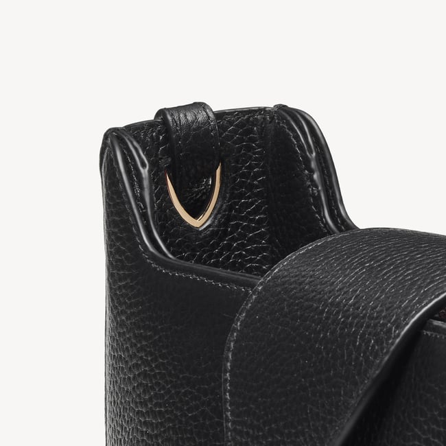 Ella Hobo Black Pebble with Silver Lining