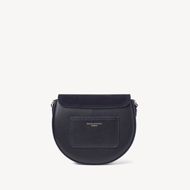 Portobello Crossbody Navy Suede & Smooth Navy