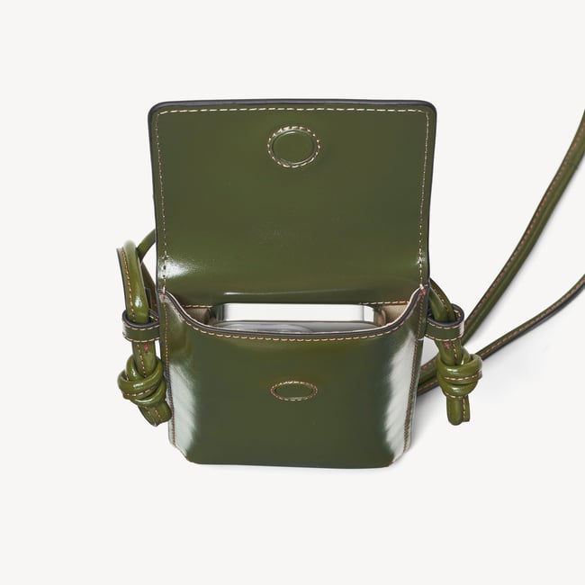 Ella Crossbody Phone Pouch Smooth Moss Green