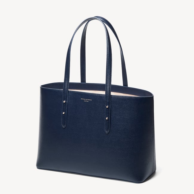 Regent Tote Navy Saffiano