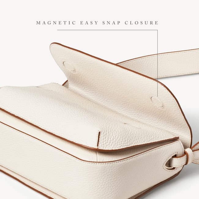Ella Grande Crossbody Ivory Pebble