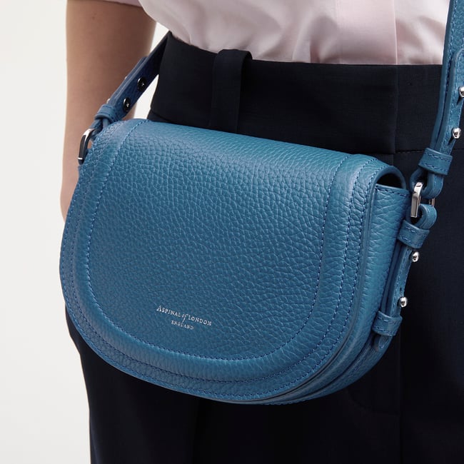 Small Stella Satchel Crossbody Topaz Pebble