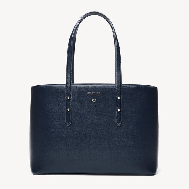 Regent Tote Navy Saffiano