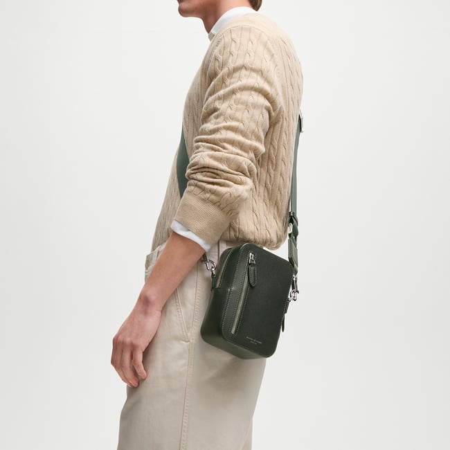 Reporter North South Forest Green Saffiano