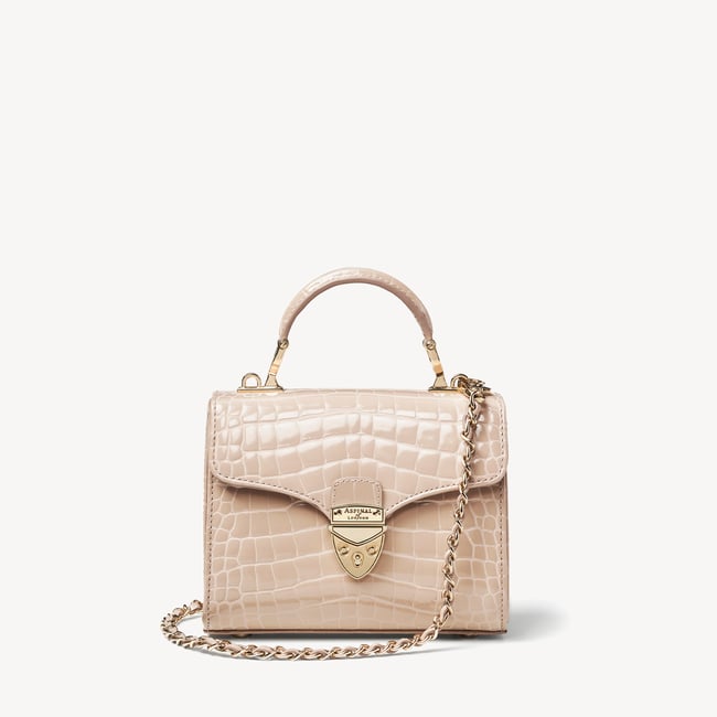 Mini Mayfair® Soft Taupe Patent Croc