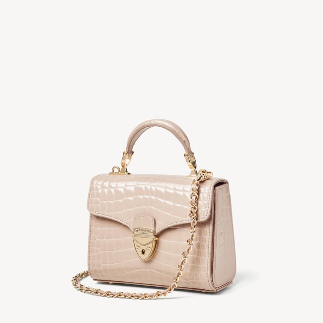 Mini Mayfair® Soft Taupe Patent Croc