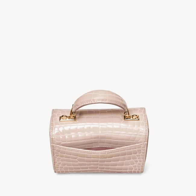 Mini Mayfair® Soft Taupe Patent Croc
