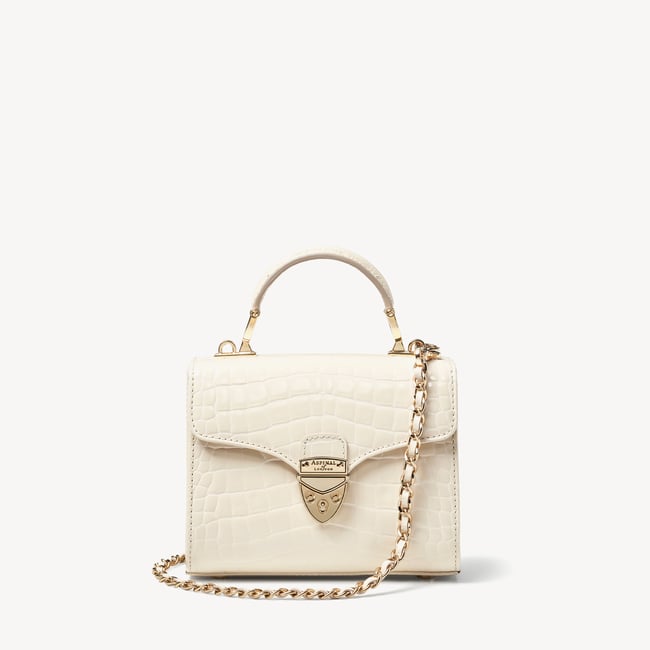 Mini Mayfair® Ivory Patent Croc