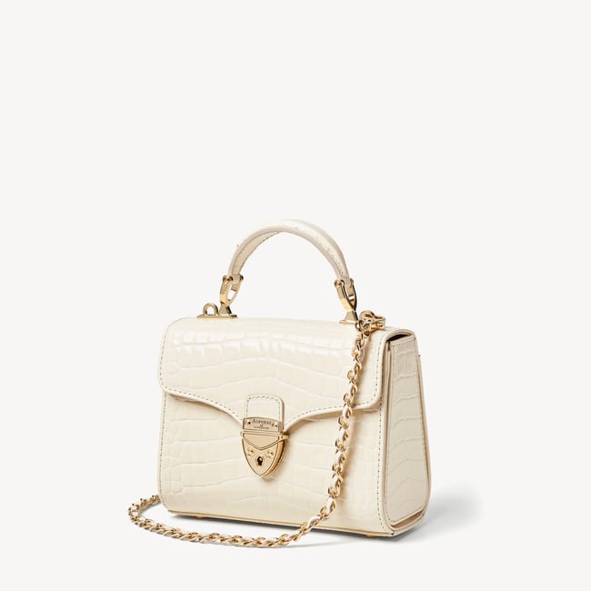 Mini Mayfair® Ivory Patent Croc