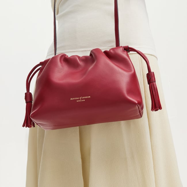 Soho Large Crossbody Pouch Ruby Red Nappa