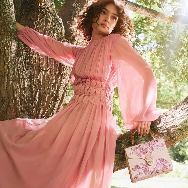 Midi Mayfair® Rose Pink English Garden Hand Embroidery