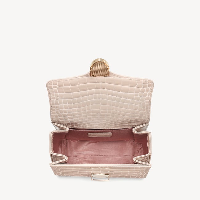 Mini Mayfair® Soft Taupe Patent Croc