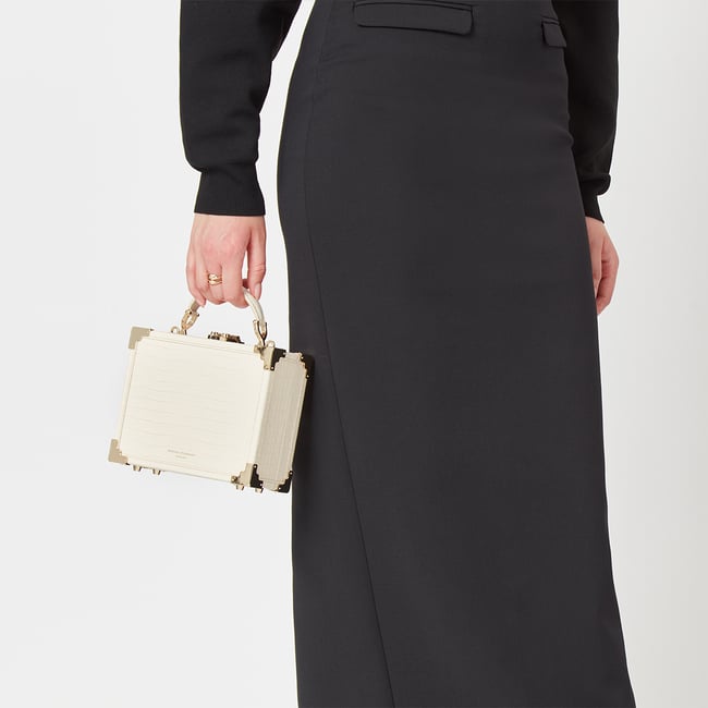 Trunk Deep Shine Ivory Small Croc