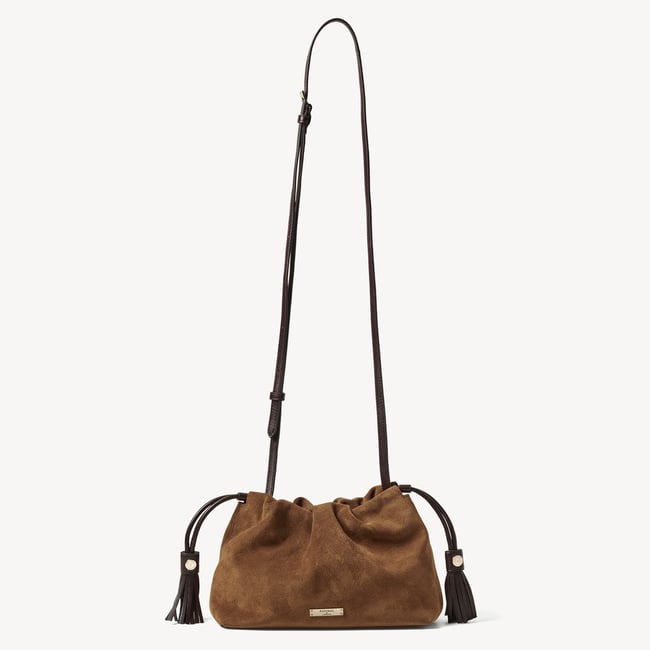 Soho Midi Crossbody Praline Suede & Chocolate Nappa