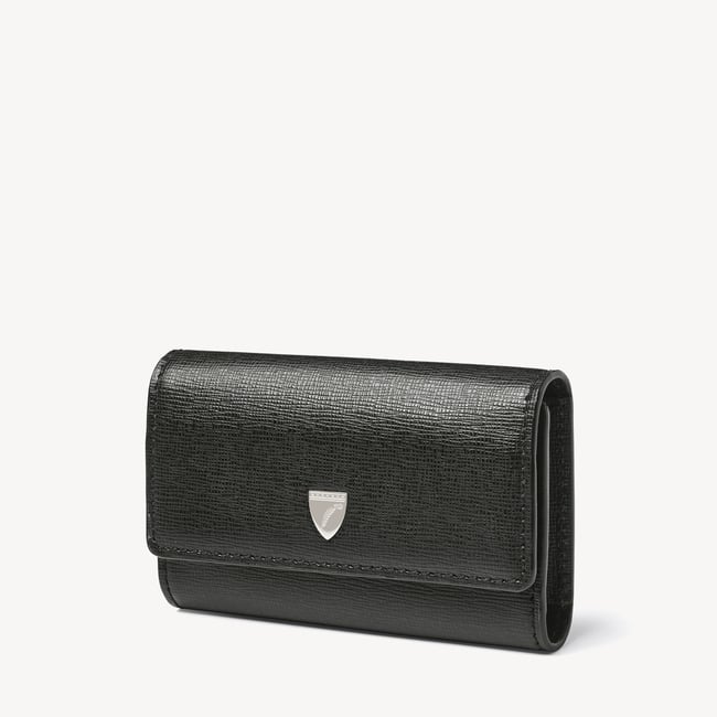 Business Card Holder Black Saffiano