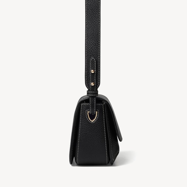 Ella Crossbody Black Milled Pebble