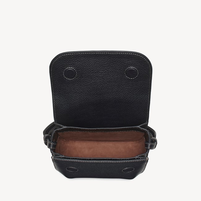Ella Crossbody Black Milled Pebble