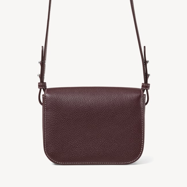 Ella Crossbody Wine Milled Pebble